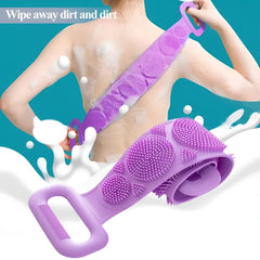Silicone Bath Brush & Back Scrubber Set – Deep Cleansing & Gentle Body Care (Random Color)
