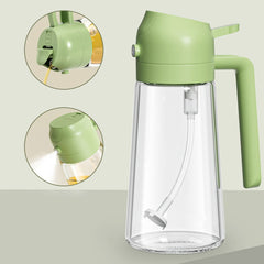 2-in-1 Kitchen Oil Sprayer & Dispenser Bottle – Refillable Cooking Oil Spray for Food Preparation