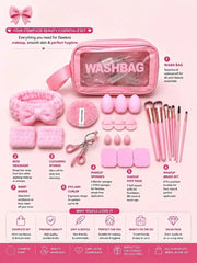 Premium Multipurpose Travel Beauty Kit – Makeup Brushes, Beauty Blender & Cosmetic Accessories