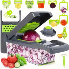 16-Piece Vegetable Chopper & Food Slicer Set – Multifunctional Dicer, Grater & Kitchen Cutter