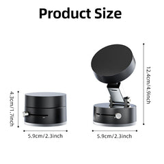Universal Magnetic Vacuum Suction Phone Holder – 360° Swivel Folding Stand for Mobile Phones