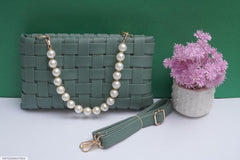 Women's PU Leather Plain Hand Bag