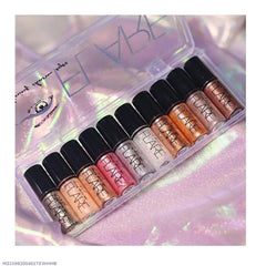 15 Pcs Multicolor Glitter Eyeshadow Kit - Glossy Texture for Stunning Looks