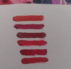 Romantic Empire High Pigmented Matte Lipgloss, 6 Pcs,Shades Of Red