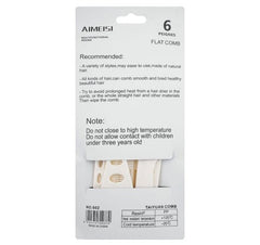 Aimeisi 6 Pcs Hair Comb Set – Durable Styling Combs for Medium & Long Hair