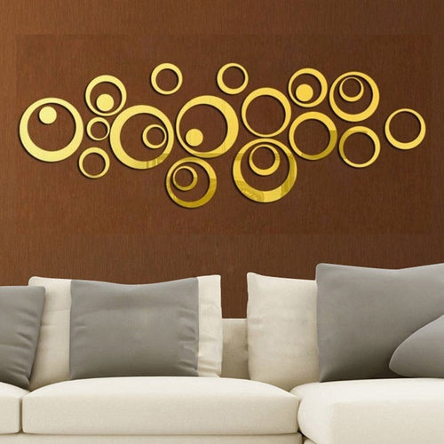 3D Acrylic Mirror Wall Decor – 24-Piece DIY Stickers for Modern Home & Interior Design